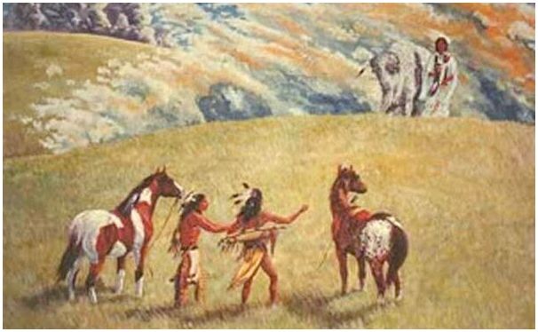 Женщина с белым буйволом, чудесная легенда американских индейцев.