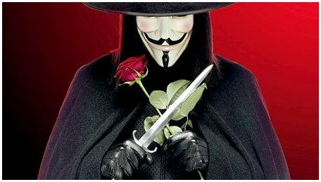 Открытие V, революционного лидера в V for Vendetta
